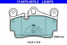 Колодки тормозные задние дисковые комплект ATE для VW Touareg 02> / Q7 (2005>)