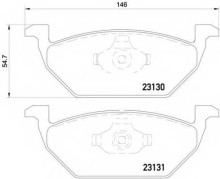 Колодки тормозные передние комплект Textar для Audi A3 / Golf IV / Bora / Skoda 19.7x146x54.7 Колодки тормозные передние комплект Textar для Audi A3 / Golf IV / Bora / Skoda 19.7x146x54.7