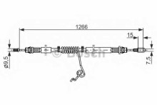 Трос стояночного тормоза правый BOSCH для Ford Transit (2006>) ДИСКОВЫЕ ТОРМОЗА С ОДНОСКАТНЫМИ КОЛЕСАМИ Трос стояночного тормоза правый BOSCH для Ford Transit (2006>) ДИСКОВЫЕ ТОРМОЗА С ОДНОСКАТНЫМИ КОЛЕСАМИ