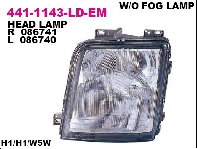 Фара правая Depo VW LT 96> без противотуманки