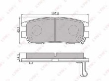 Колодки тормозные задние дисковые комплект Lynx для Mitsubishi Pajero / Montero (V1, V2, V3, V4) (1991-1