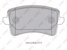 Колодки тормозные задние дисковые комплект Lynx для Audi A4 2007> / A5 / S5 2008> / Q5 2008> БЕЗ УСТАНОВОЧНЫХ ПРУЖИН