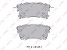 Колодки тормозные задние дисковые комплект Lynx для Honda Cr-V (2007>) 2.0i-VTEC,2.2i-CTD