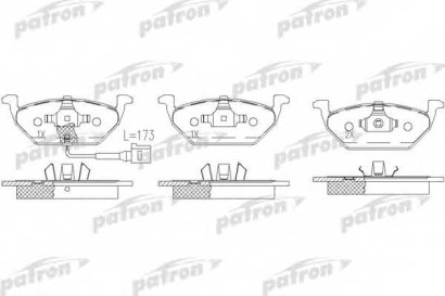 Колодки тормозные передние комплект Patron для Audi A3 / Golf IV / Bora / Skoda 19.7x146x54.7