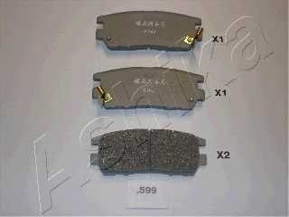 Колодки тормозные задние дисковые комплект Ashika для Mitsubishi Pajero / Montero (V1, V2, V3, V4) (1991-1