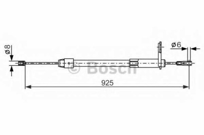 Трос стояночного тормоза левый BOSCH для Mercedes Benz W203 (2000-2006)