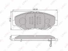 Колодки тормозные передние комплект Lynx для Honda Cr-V 02> 2.0 / 2.4 USA / 4WD Колодки тормозные передние комплект Lynx для Honda Cr-V 02> 2.0 / 2.4 USA / 4WD