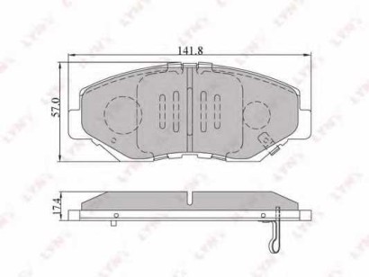 Колодки тормозные передние комплект Lynx для Honda Cr-V 02> 2.0 / 2.4 USA / 4WD