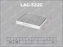 Фильтр салона Lynx для Honda Civic 1.4-2.0 94> УГОЛЬНЫЙ Фильтр салона Lynx для Honda Civic 1.4-2.0 94> УГОЛЬНЫЙ