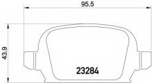 Колодки тормозные задние дисковые комплект Mintex для Opel Corsa C (2000-2006) / Tigra Twintop (2004>)