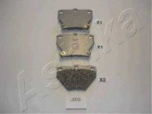 Колодки тормозные задние дисковые комплект Ashika для Toyota Yaris / Celica / Corolla Колодки тормозные задние дисковые комплект Ashika для Toyota Yaris / Celica / Corolla