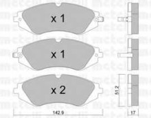 Колодки тормозные передние комплект Metelli для Chevrolet Lacetti (2004>) Колодки тормозные передние комплект Metelli для Chevrolet Lacetti (2004>)