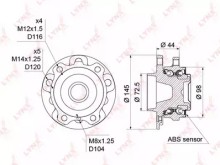 Ступица передняя Lynx 7-СЕРИЯ F01 / F02,5-СЕРИЯ F10 / F11 2WD ЗАДНИЙ