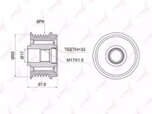 Шкив генератора Lynx для Mazda 3 (BK) (2002-2009) / Mazda 6 (GG) (2002-2007) Шкив генератора Lynx для Mazda 3 (BK) (2002-2009) / Mazda 6 (GG) (2002-2007)