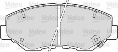 Колодки тормозные передние комплект Valeo для Honda Cr-V 02> 2.0 / 2.4 USA / 4WD
