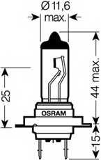 Лампа Osram для H7 12V 55W +30% Vision PX26d Лампа Osram для H7 12V 55W +30% Vision PX26d