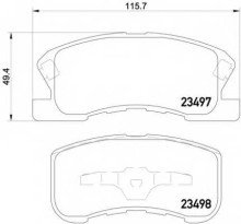 Колодки тормозные передние комплект Mintex для Daihatsu Cuore >96 / Daiha YRV Колодки тормозные передние комплект Mintex для Daihatsu Cuore >96 / Daiha YRV