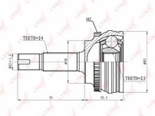 ШРУС наружный передний Lynx для Toyota Echo / Yaris (1999-2005) с ABS 48зуб.