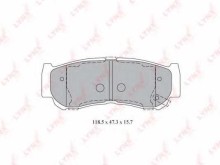 Колодки тормозные задние дисковые комплект Lynx для Hyundai Santa FE (CM) (2005>)