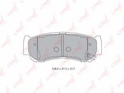 Колодки тормозные задние дисковые комплект Lynx для Hyundai Santa FE (CM) (2005>)
