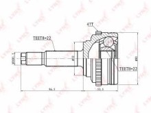 ШРУС наружный передний Lynx для Chevrolet Aveo (2004>) 22x52x22 ШРУС наружный передний Lynx для Chevrolet Aveo (2004>) 22x52x22