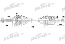 Полуось передняя левая Patron для Ford Transit (2006>)
