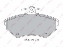 Колодки тормозные передние комплект Lynx для Audi A4 B5 / Passat B5 высота проушины 8.7mm Колодки тормозные передние комплект Lynx для Audi A4 B5 / Passat B5 высота проушины 8.7mm