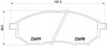 Колодки тормозные передние комплект Textar для Infiniti FX 35 / 45 (2003>) / Pathfinder (R51M) (2004> 17 Колодки тормозные передние комплект Textar для Infiniti FX 35 / 45 (2003>) / Pathfinder (R51M) (2004> 17