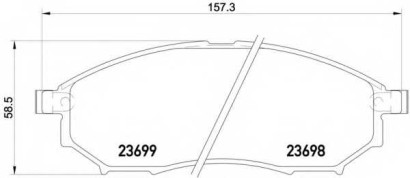 Колодки тормозные передние комплект Textar для Infiniti FX 35 / 45 (2003>) / Pathfinder (R51M) (2004> 17