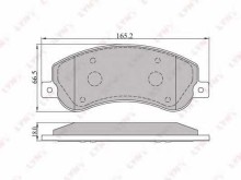 Колодки тормозные передние комплект Lynx для Ford Transit (2006>) / VW Amarok (2010>) от 3 тонн Колодки тормозные передние комплект Lynx для Ford Transit (2006>) / VW Amarok (2010>) от 3 тонн