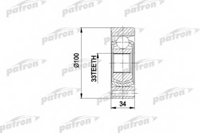 ШРУС внутренний передний Patron для Audi A3 / Seat Leon / Skoda Octavia / VW Passat