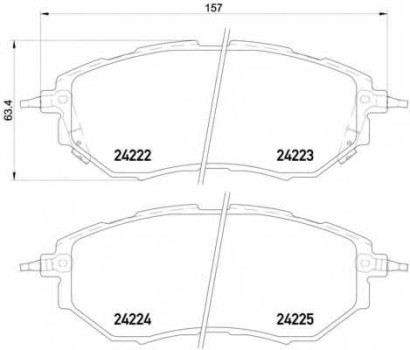 Колодки тормозные передние комплект Textar для Subaru Legacy (B13) / (B14) / Legacy Outback (B13) / (