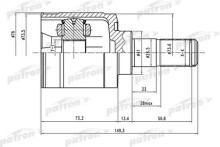 ШРУС внутренний передний Patron для Hyundai Elantra (2006-2011) 22x41x25 ШРУС внутренний передний Patron для Hyundai Elantra (2006-2011) 22x41x25