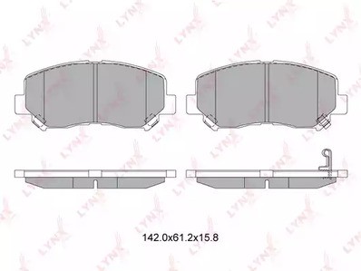 Колодки тормозные передние комплект Lynx для Mazda CX 5 (2012>)