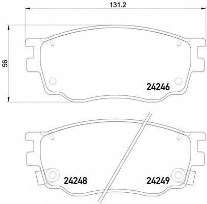 Колодки тормозные передние комплект Mintex для Mazda 6 (GG) (2002-2007) 1.8
