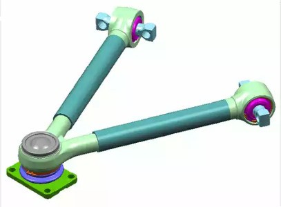 Тяга реактивная V-образная Lemforder для MAN 4-SERIE TGA (2000-2008) L=627 x 130 x d25
