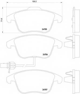 Колодки тормозные передние комплект Textar для Audi A4 (2007>) / A5 / S5 (2008>)