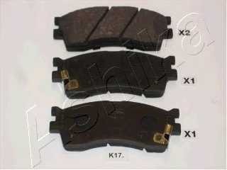 Колодки тормозные передние комплект Ashika для Kia RIO (2002-2004) / Spectra (2001>)