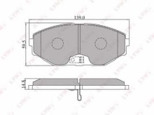 Колодки тормозные передние комплект Lynx для Nissan Maxima A32 / CA33 139.3x14.8x59.5