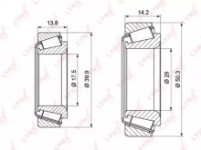 Подшипник задней ступицы Lynx для Daewoo Nexia 95-97 Подшипник задней ступицы Lynx для Daewoo Nexia 95-97