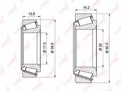 Подшипник задней ступицы Lynx для Daewoo Nexia 95-97