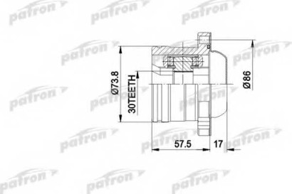 ШРУС внутренний передний Patron для VW Golf IV / Bora (1997-2005)