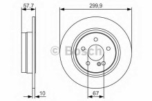 Диск тормозной задний BOSCH для Mercedes Benz W204 (2006>) Диск тормозной задний BOSCH для Mercedes Benz W204 (2006>)