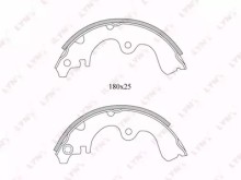 Колодки барабанные комплект Lynx для Toyota Starlet >96 / Paseo >99 180x28ММ Колодки барабанные комплект Lynx для Toyota Starlet >96 / Paseo >99 180x28ММ