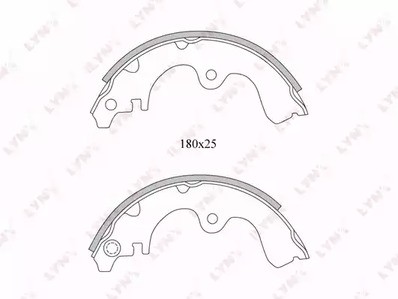 Колодки барабанные комплект Lynx для Toyota Starlet >96 / Paseo >99 180x28ММ