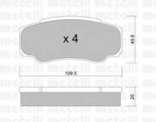 Колодки тормозные задние дисковые комплект Metelli для Citroen Jumper / Fiat Ducato 109.5x50x20ММ + ЕЛАБУГА Колодки тормозные задние дисковые комплект Metelli для Citroen Jumper / Fiat Ducato 109.5x50x20ММ + ЕЛАБУГА