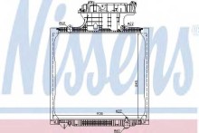 Радиатор основной Nissens для MAN TGA / TGS / TGX 845x938x42 / с рамкой Радиатор основной Nissens для MAN TGA / TGS / TGX 845x938x42 / с рамкой