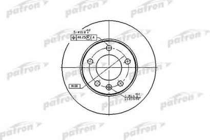 Диск тормозной задний Patron для Audi A3 / Golf IV / Skoda Octavia 232x9x5