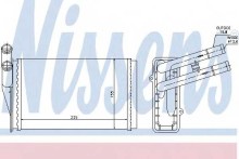 Радиатор отопителя Nissens для Audi 80 B3 / 4 / A4 B5 / Passat B5 / 6 235x155 Радиатор отопителя Nissens для Audi 80 B3 / 4 / A4 B5 / Passat B5 / 6 235x155