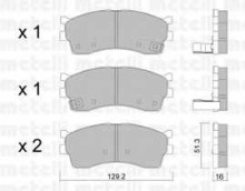 Колодки тормозные передние комплект Metelli для Kia RIO (2002-2004) / Spectra (2001>) Колодки тормозные передние комплект Metelli для Kia RIO (2002-2004) / Spectra (2001>)